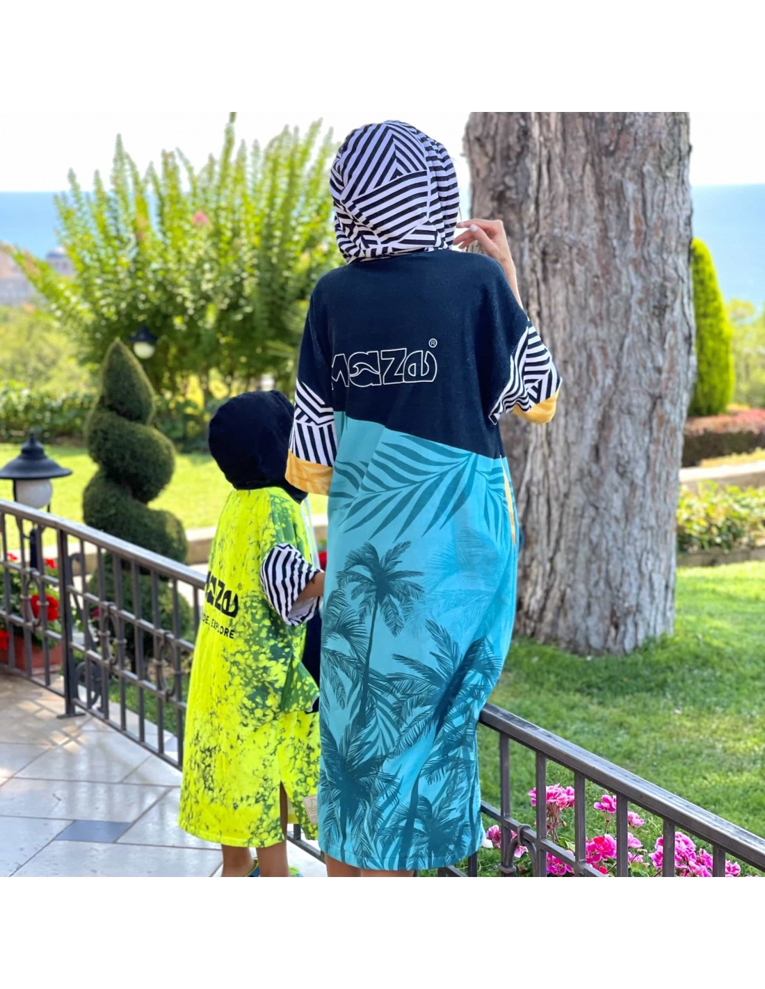 ПОНЧО MAZE BLUE TROPICAL ZIP